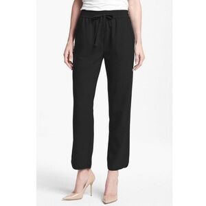 Kenneth Cole Black The Brody High Rise Drawstring Dressy Ankle Pants Classy XS